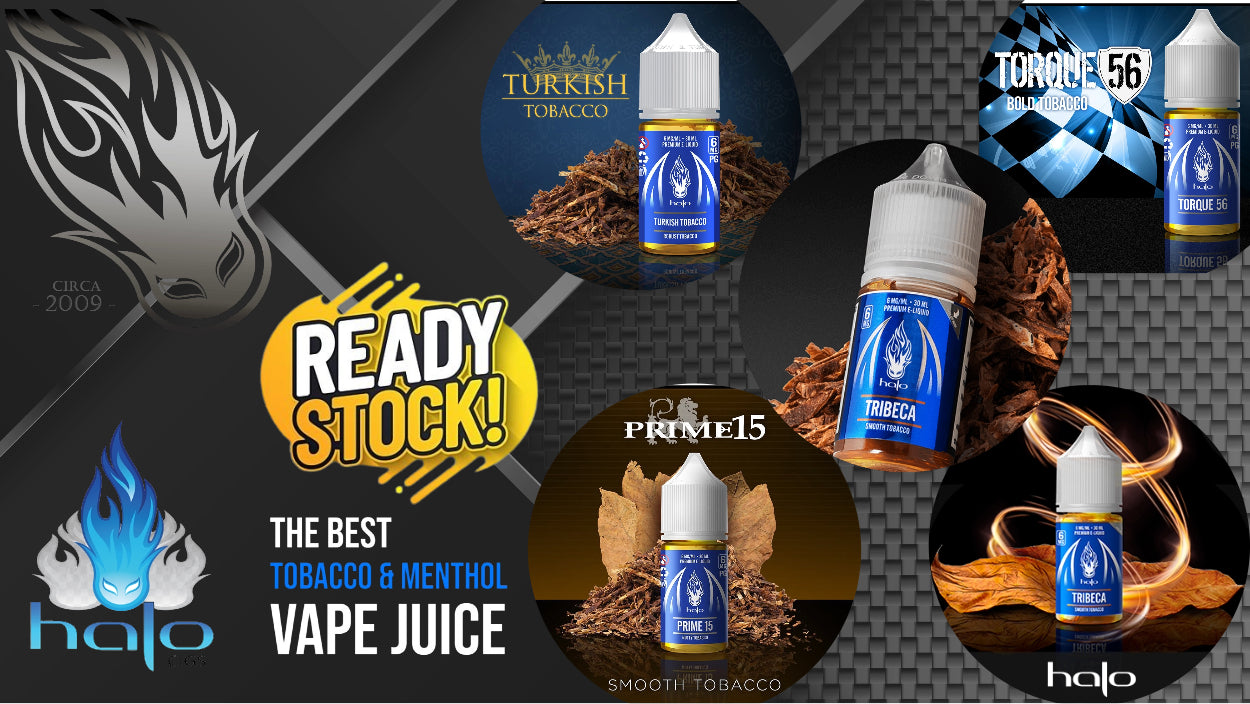 Halo Vape E-Liquid in UAE | Tobacco & Menthol Vape Juice made in USA Halo Vape E-Liquid in UAE | Tobacco & Menthol Vape Juice made in USA