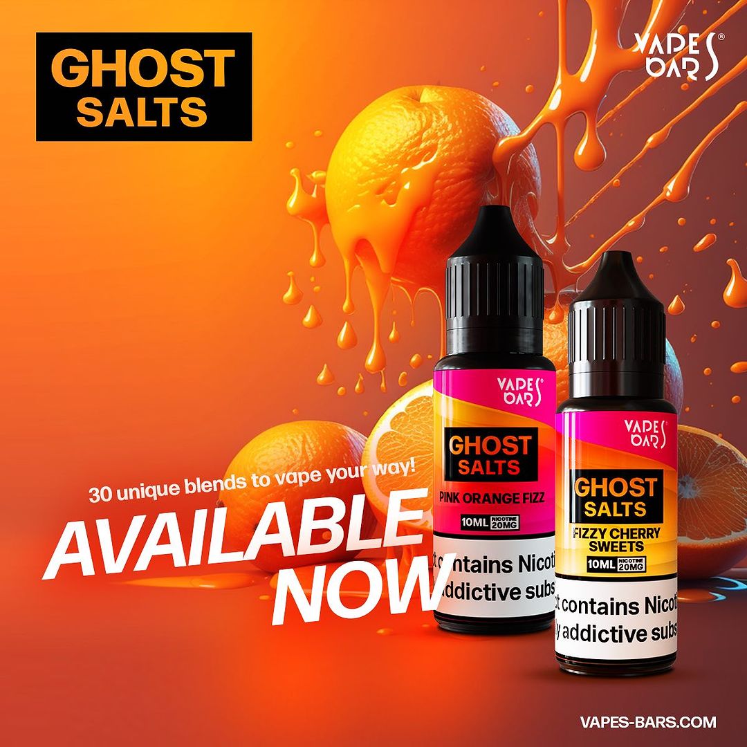 VAPES BARS GHOST SALTS 20MG (2% Nicotine) 30ML/60ML - Vape Here Store