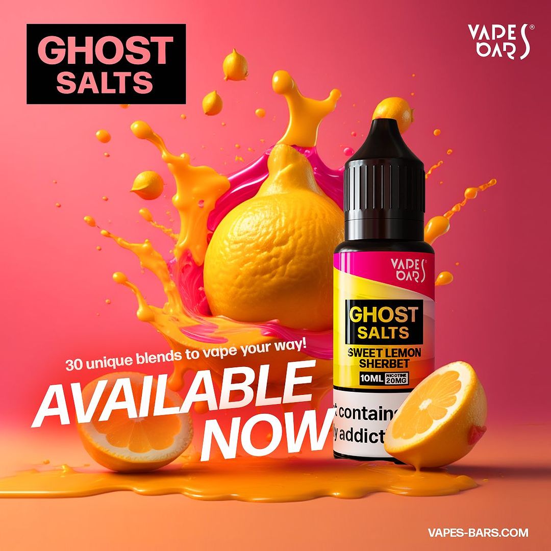 VAPES BARS GHOST SALTS 20MG (2% Nicotine) 30ML/60ML - Vape Here Store