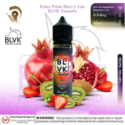 BLVK KIWI POM BERRY ICE E-Liquids 60ml - BLVK FUSION SERIES - Vape Here Store