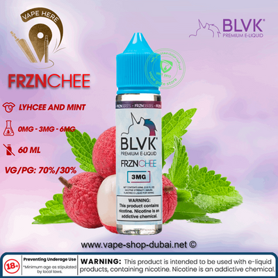 BLVK FRZN CHEE (Lychee Menthol) E-LIQUIDE 60ml - BLVK FRZN UNICORN SERIES - Vape Here Store