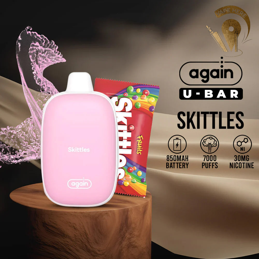 AGAIN U-BAR DISPOSABLE VAPE (7000 PUFFS) Skittles UAE Dubai