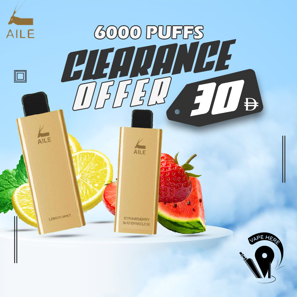 AILE GOLDEN BAR 6000 PUFFS DISPOSABLES VAPE 20MG UAE AJMAN