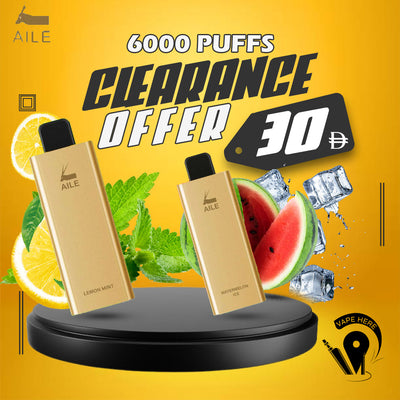 AILE GOLDEN BAR 6000 PUFFS DISPOSABLES VAPE 20MG UAE AJMAN