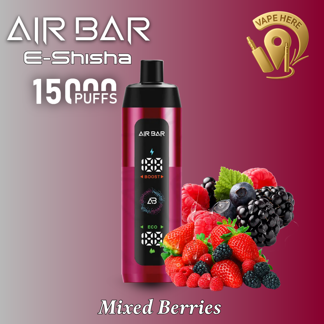 AIR BAR E-SHISHA 15K PUFFS DISPOSABLE VAPE 3mg Mixed Berries UAE Om Al Quwain 
