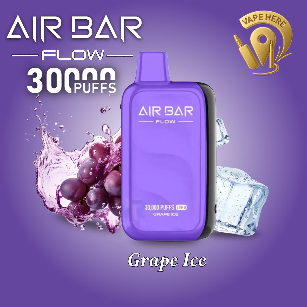 AIR BAR FLOW 30K DISPOSABLE VAPE 20mg Grape Ice UAE Om Al Qwain 
