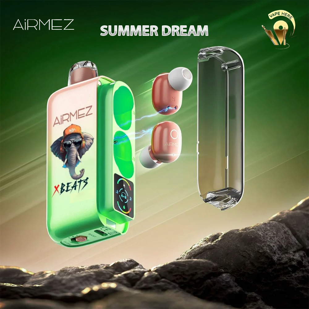 AIRMEZ Xbeats 40000 Puffs Disposable Vape - Airpods Bluetooth Screen Display Summer Dream