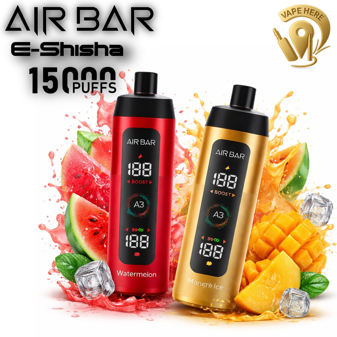 AIR BAR E-SHISHA 15K PUFFS DISPOSABLE VAPE 3mg UAE Dubai 