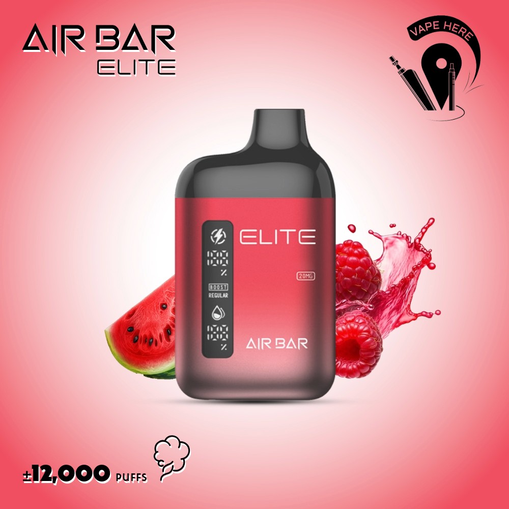 AIR BAR ELITE 12000 PUFFS DISPOSABLE VAPE Raspberry Watermelon UAE Ajman