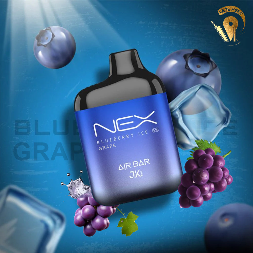 AIR BAR NEX DISPOSABLE VAPE 6500 PUFFS Blueberry Grape UAE Abu Dhabi