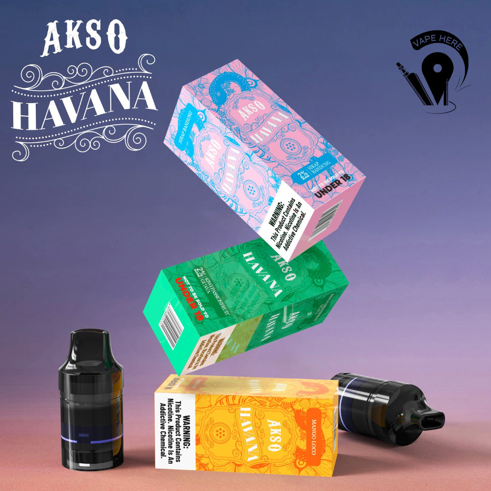 AKSO Havana 5000 Puffs Vape with 4 Flavor Pods (Mixed Flavors) UAE Dubai