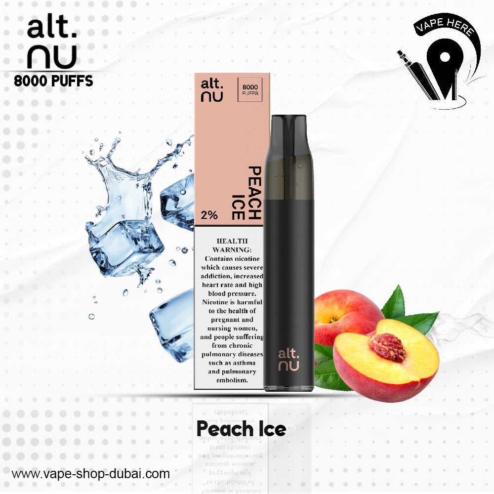 alt. NU 7 8000 Puffs 20mg Disposable Vape Peach Ice UAE Dubai 