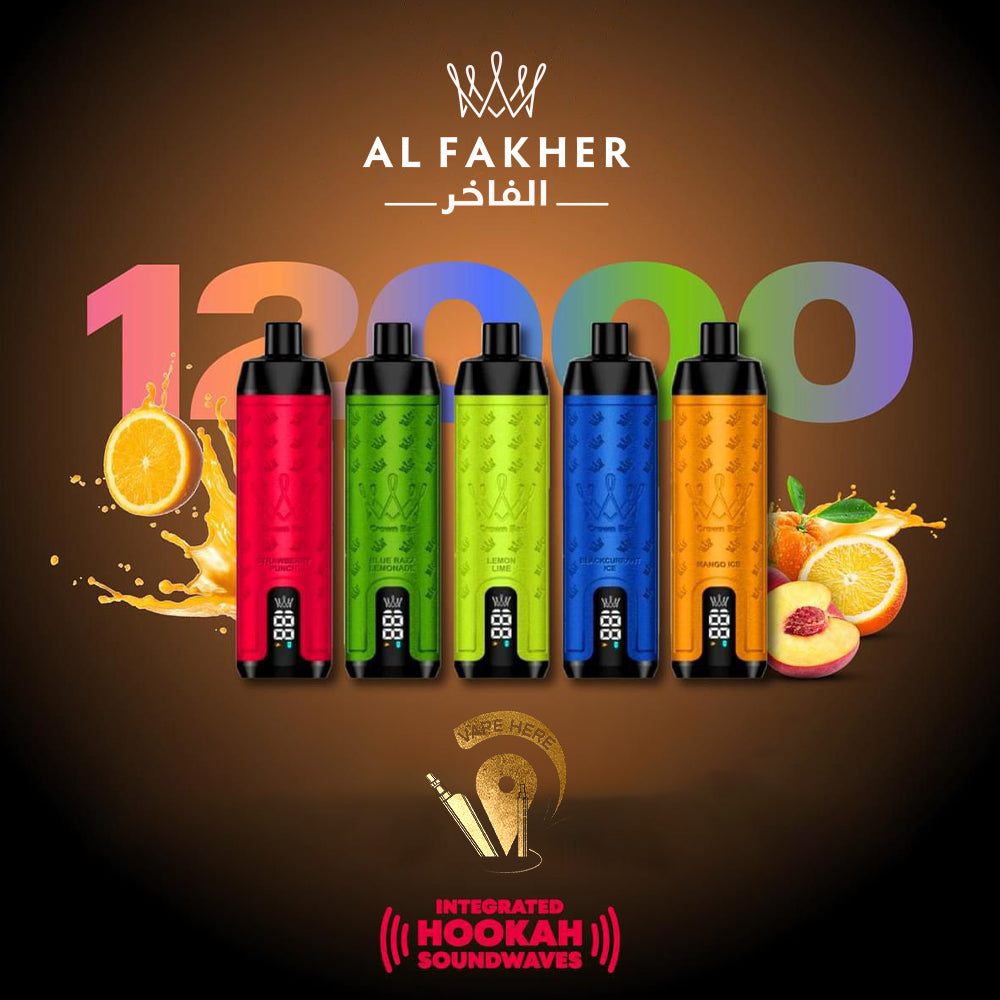 Al Fakher Crown Bar Sound 12000 Puffs DLT Shisha Disposable Vape UAE Abu Dhabi & Dubai