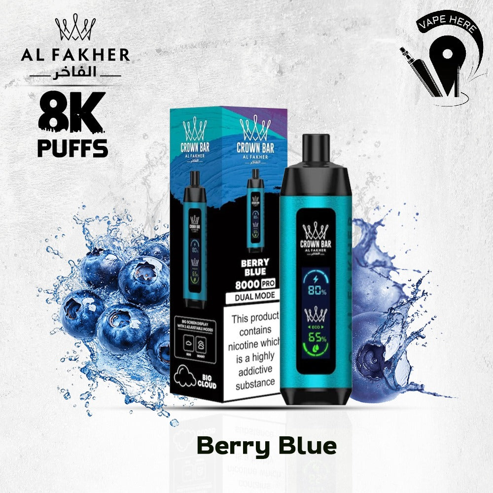 Shop Al Fakher Crown Bar Vape 8000 Puffs | Premium Shisha Vape UAE | Vape  Here Store