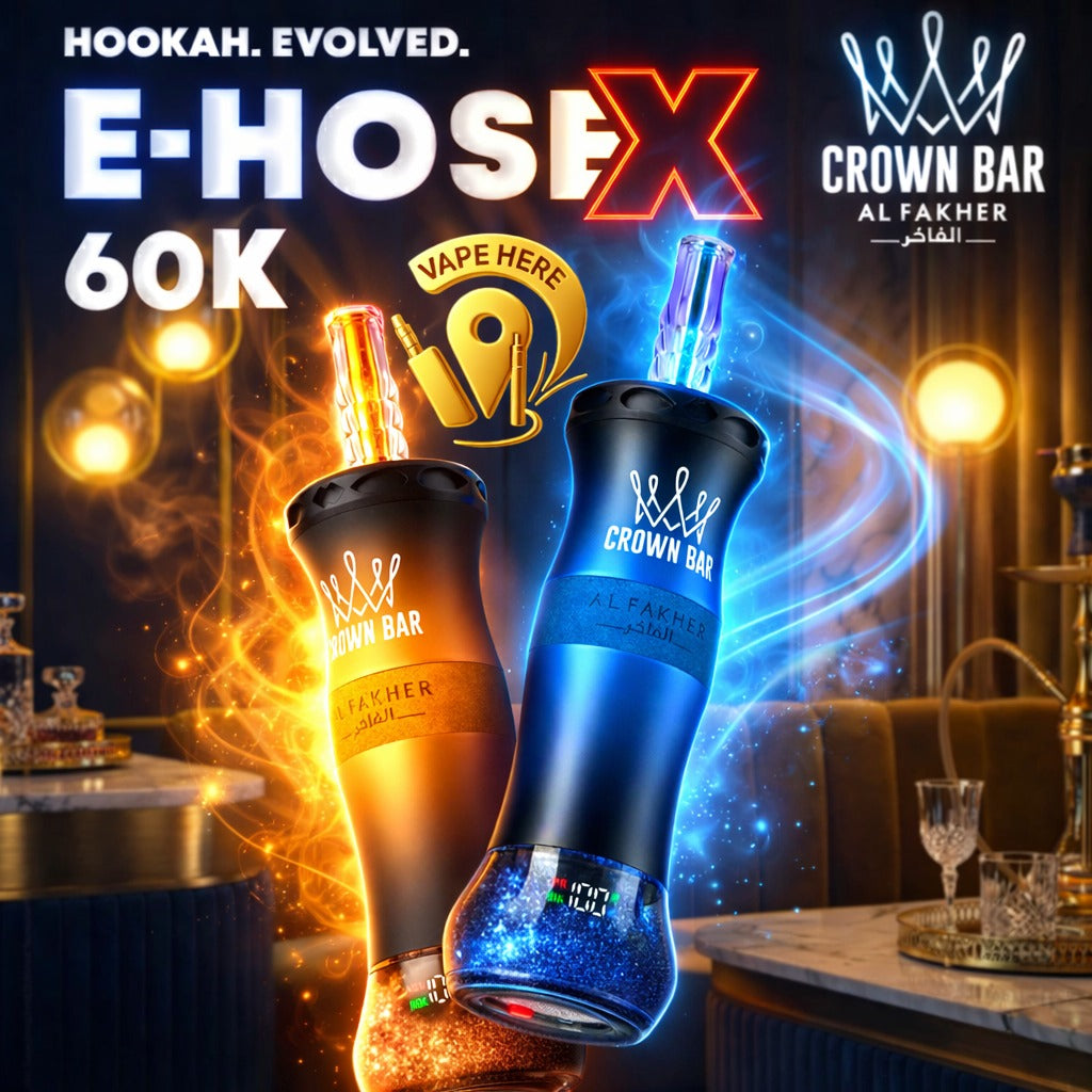 Al Fakher Crown Bar E-Hose X 60K  Disposable Vape UAE Ajman  