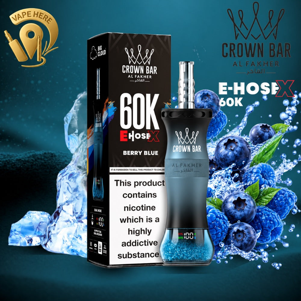 Al Fakher Crown Bar E-Hose X 60K Puffs Shisha Disposable Vape #