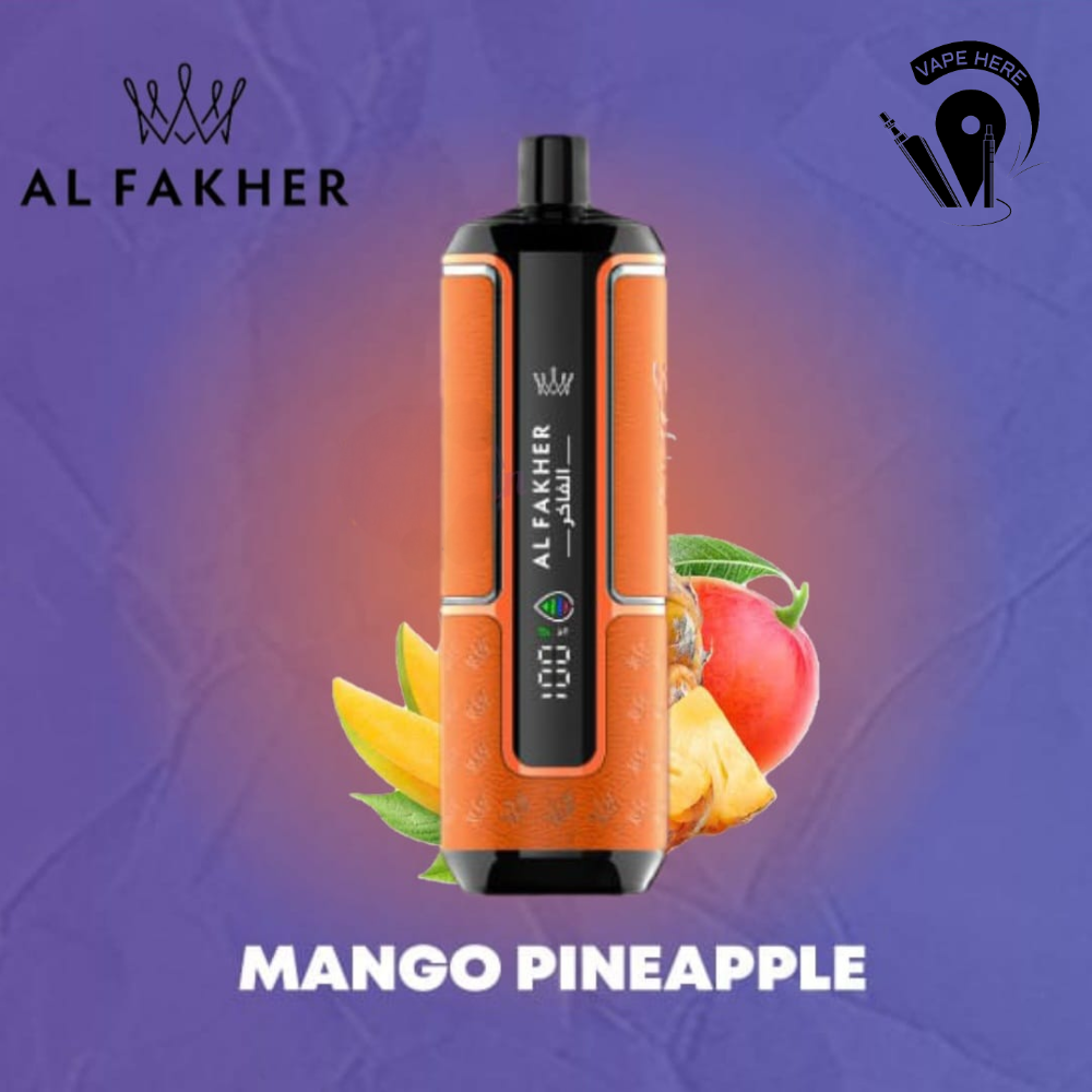 Al Fakher Crown Bar Hypermax 15000 Puffs 6mg  Disposable Vape Mango Pineapple UAE Al Ain