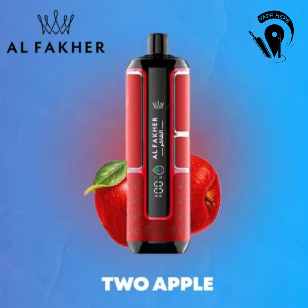 Al Fakher Crown Bar Hypermax 15000 Puffs 6mg  Disposable Vape Two Apple UAE Al Ain