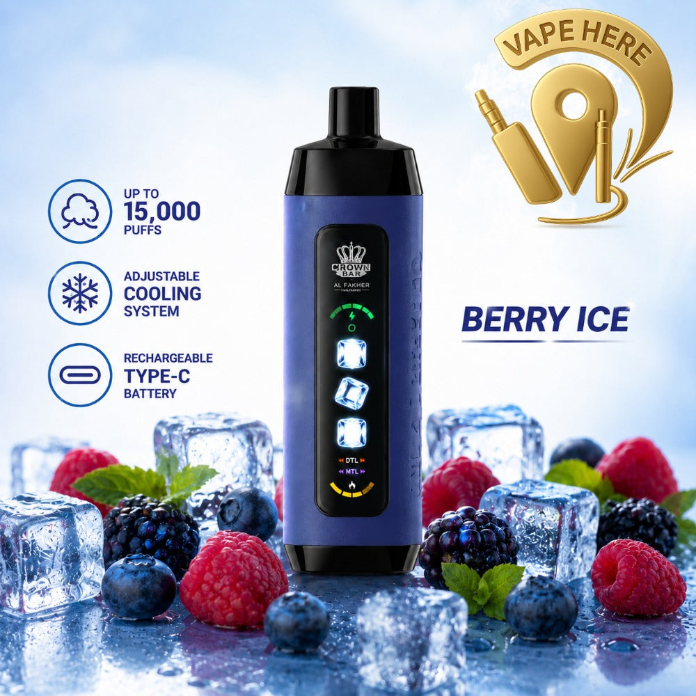 Al Fakher Crown Bar ICE ADJUST 15K Puffs from Crown Bar Vape UAE DUBAI 
