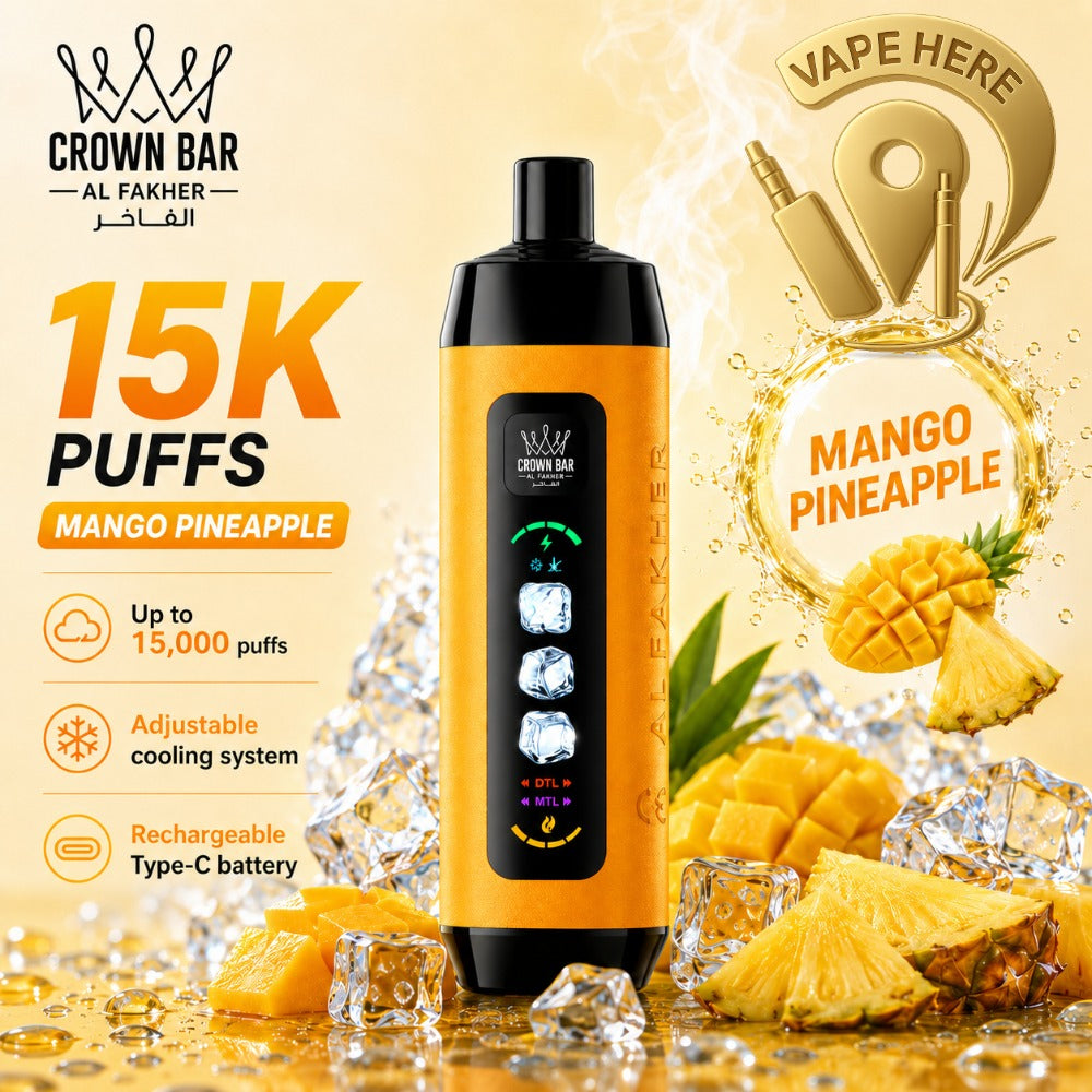 Al Fakher Crown Bar ICE ADJUST 15K Puffs from Crown Bar Vape UAE ABU DHABI 