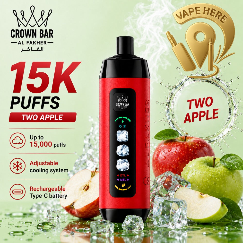 Al Fakher Crown Bar ICE ADJUST 15K Puffs from Crown Bar Vape UAE SHARJAH 