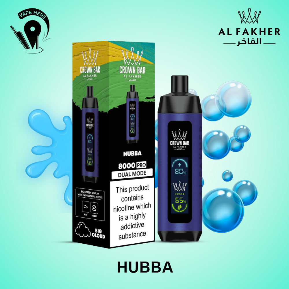 Al Fakher Shisha Crown Bar 8000 & 8000 PRO Hubba UAE Abu Dhabi