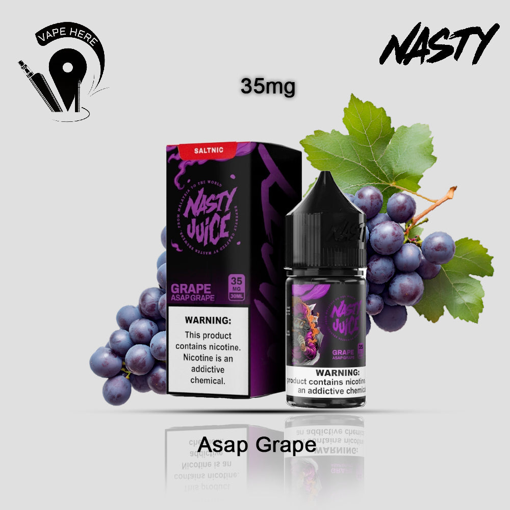 Salt E-juice Nasty Juice Asap Grape Nicotine Salt | India Slow Blow Nasty  Juice