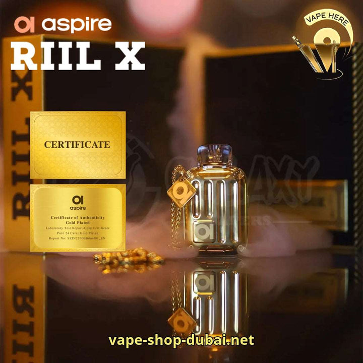 Aspire Riil X 24k Gold-Plated Kit | Vape Here Store