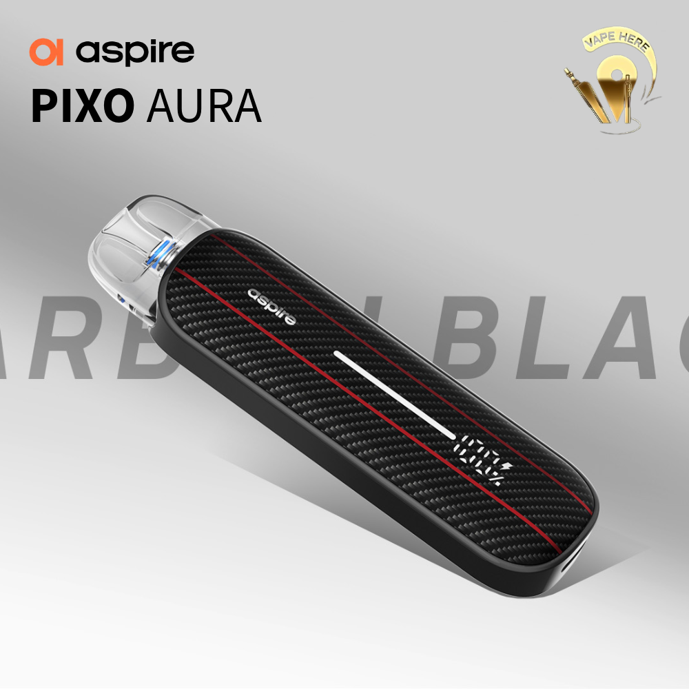 Aspire Pixo Aura Pod Vape Kit 1300mAh Carbon Black UAE Umm Al Quwain