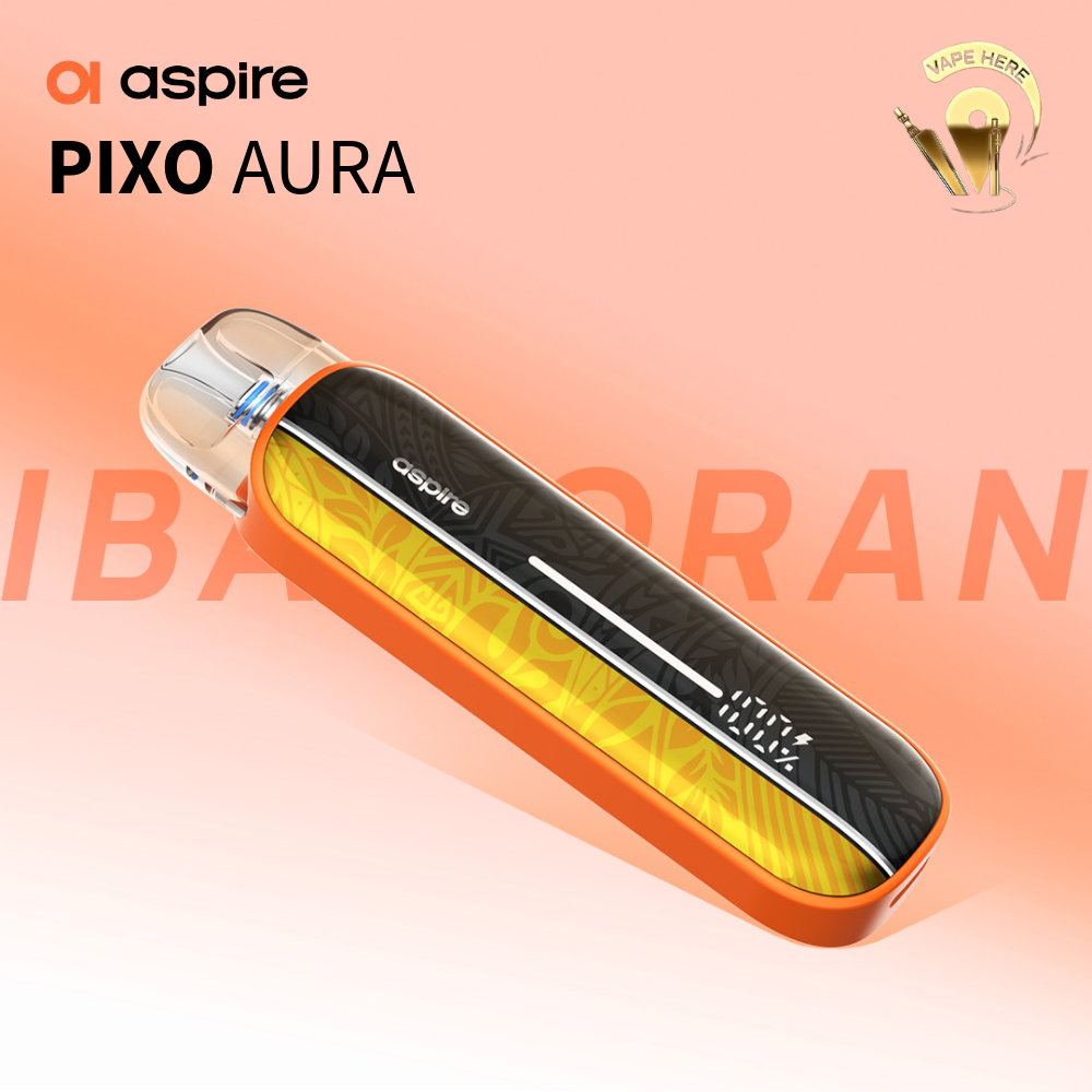Aspire Pixo Aura Pod Vape Kit 1300mAh Tribal Orange UAE Ras Al Khaimah