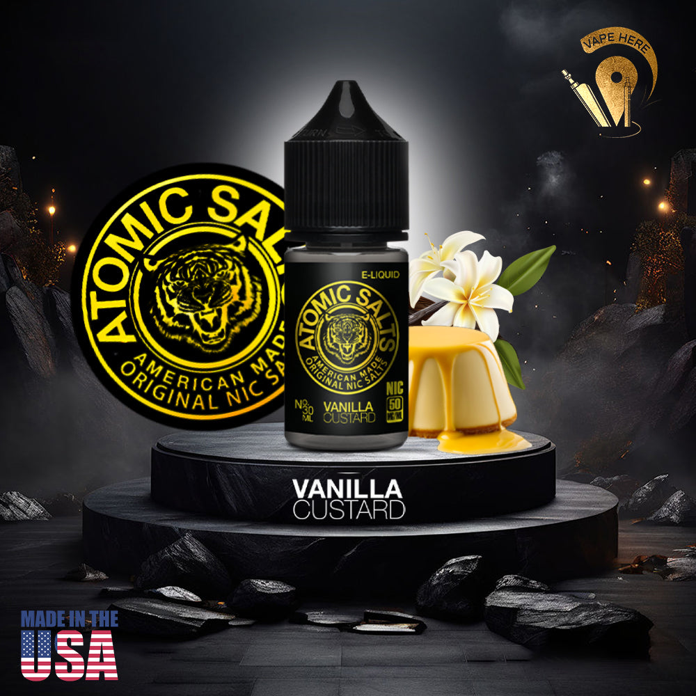 Atomic  Vanilla Custard - 30ml SaltNic UAE Abu Dhabi