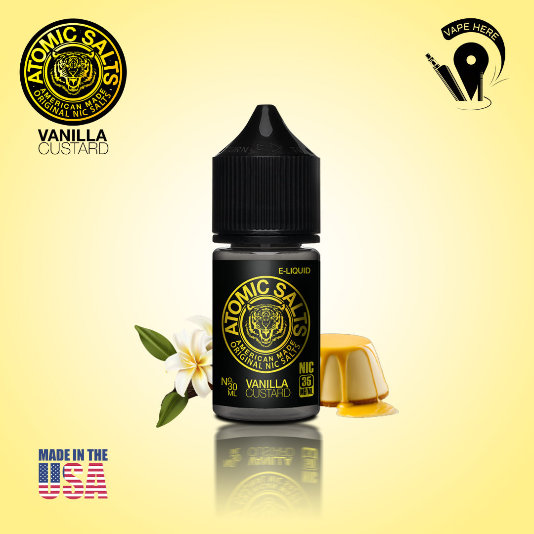 Atomic  Vanilla Custard - 30ml SaltNic 30mg UAE Dubai