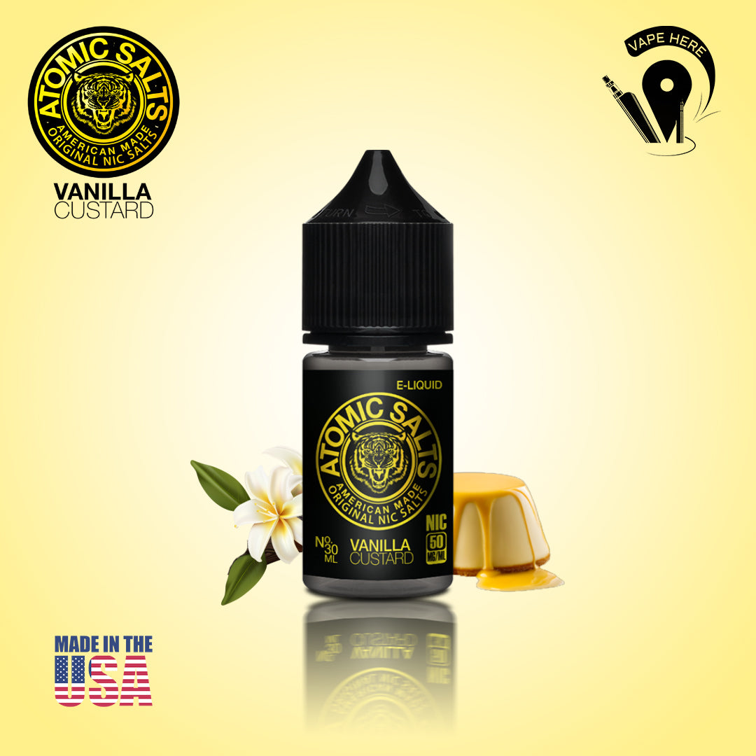 Atomic  Vanilla Custard - 30ml SaltNic 50mg UAE Abu Dhabi