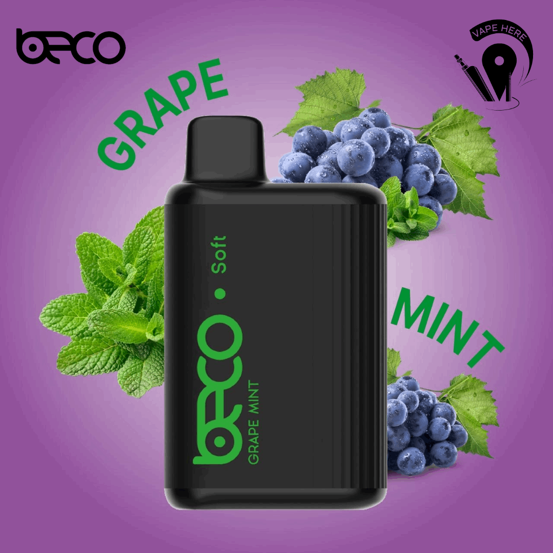 BECO SOFT 6000 Puffs Disposable Vape Grape Mint UAE Ras Al Khaimah