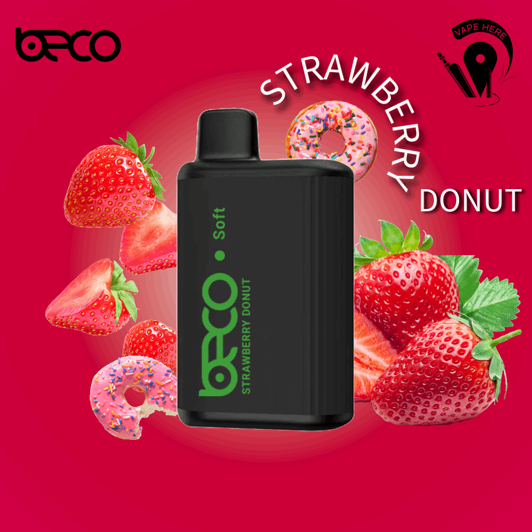 BECO SOFT 6000 Puffs Disposable Vape Strawberry Donut UAE Abu Dhabi