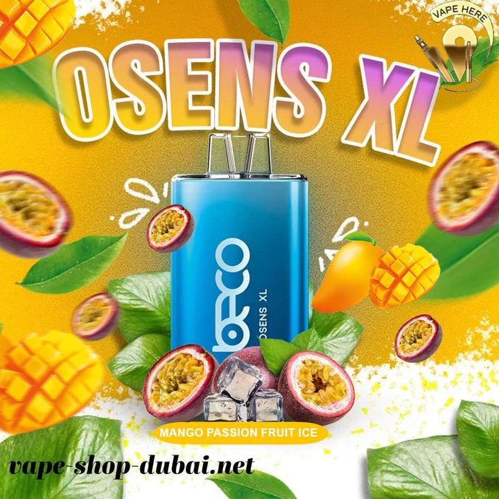 BECO OSENS XL 10000 PUFFS DISPOSABLE VAPE Mango Passion Fruit Ice UAE Dubai