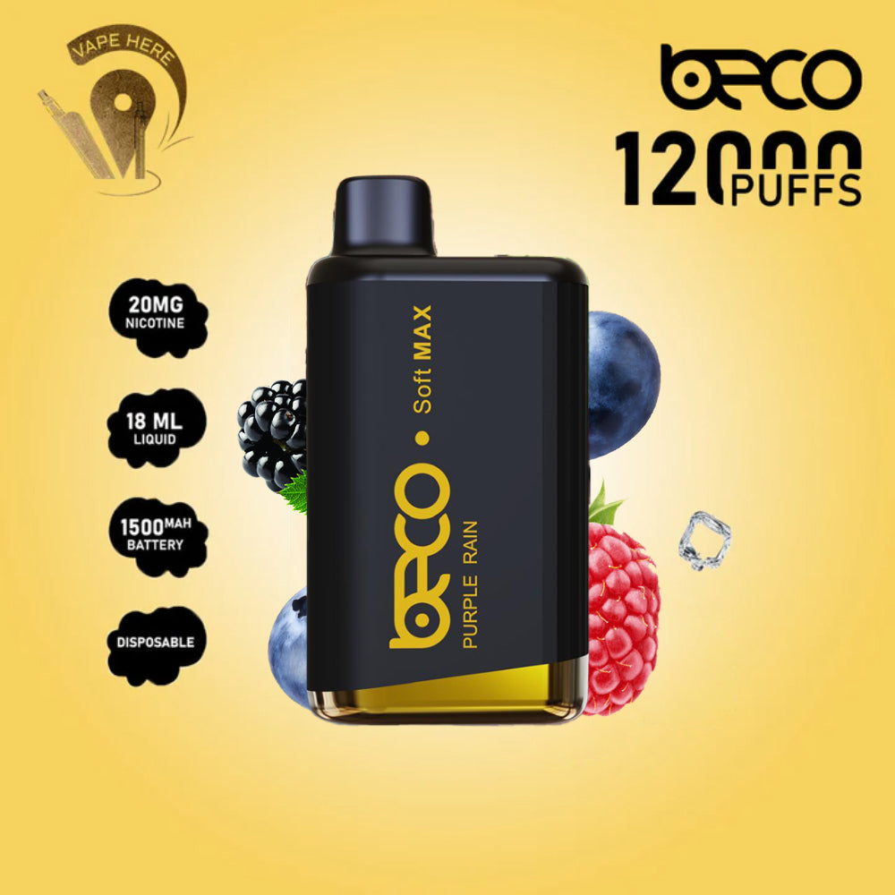 BECO SOFT MAX 12000 PUFFS DISPOSABLE VAPE 20mg Purple Rain UAE Ajman
