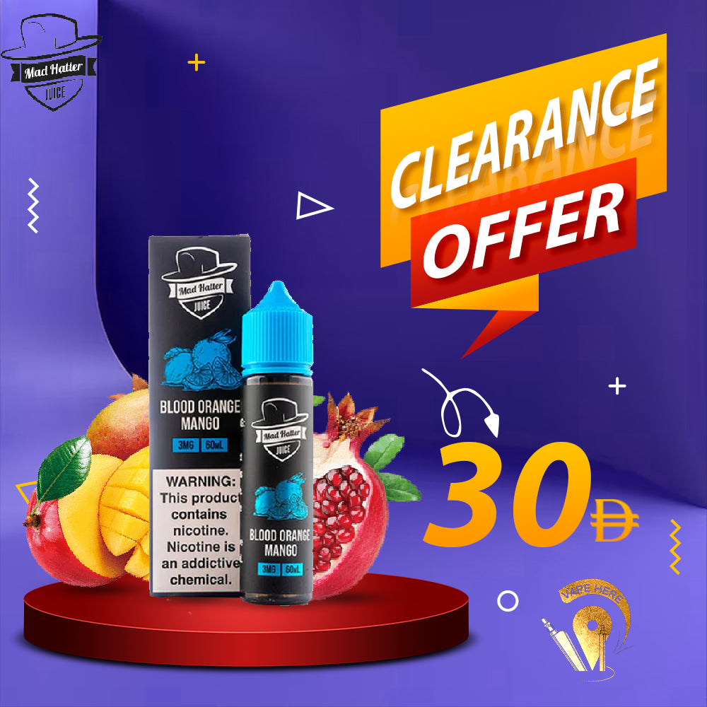 BLOOD ORANGE MANGO - E-LIQUIDS 60ML / MAD HATTER UAE DUBAI