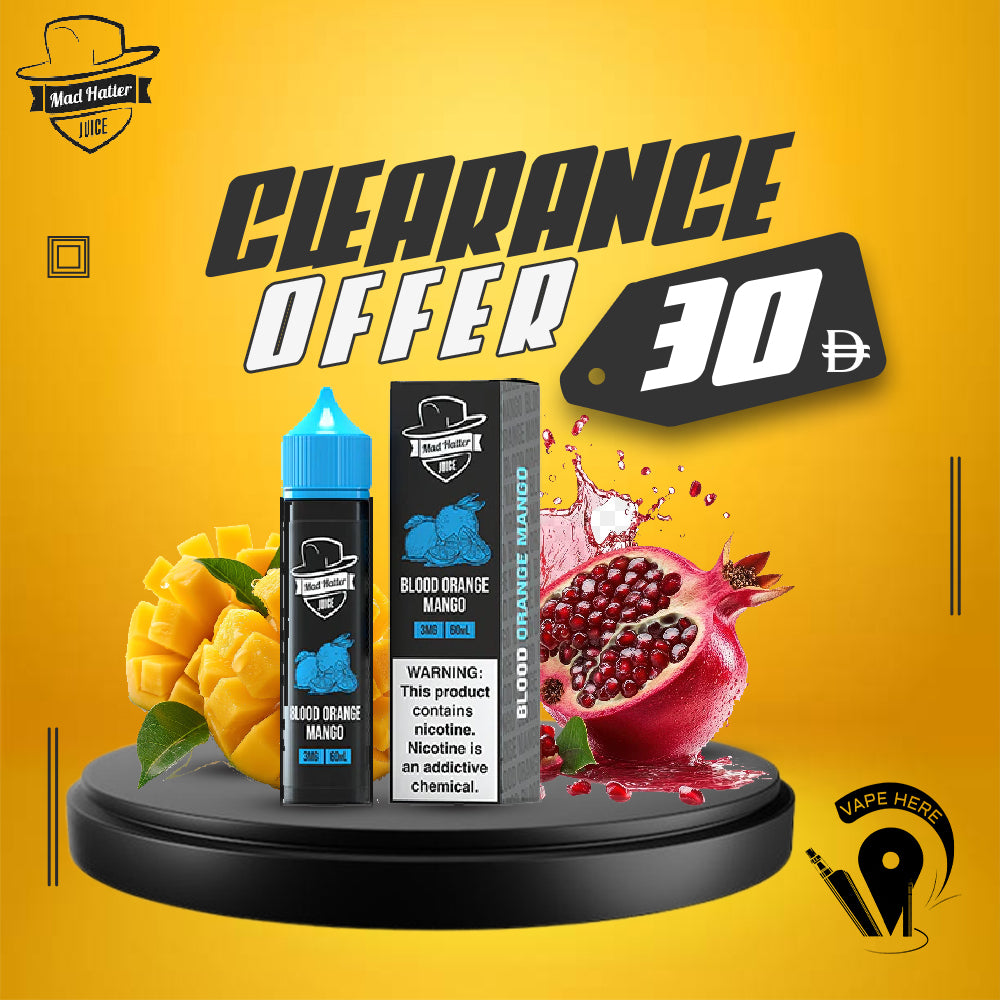 BLOOD ORANGE MANGO - E-LIQUIDS 60ML / MAD HATTER UAE SHARJAH