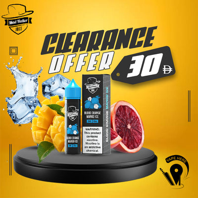 BLOOD ORANGE MANGO ICE - E-LIQUIDS 60ML / MAD HATTER UAE AJMAN