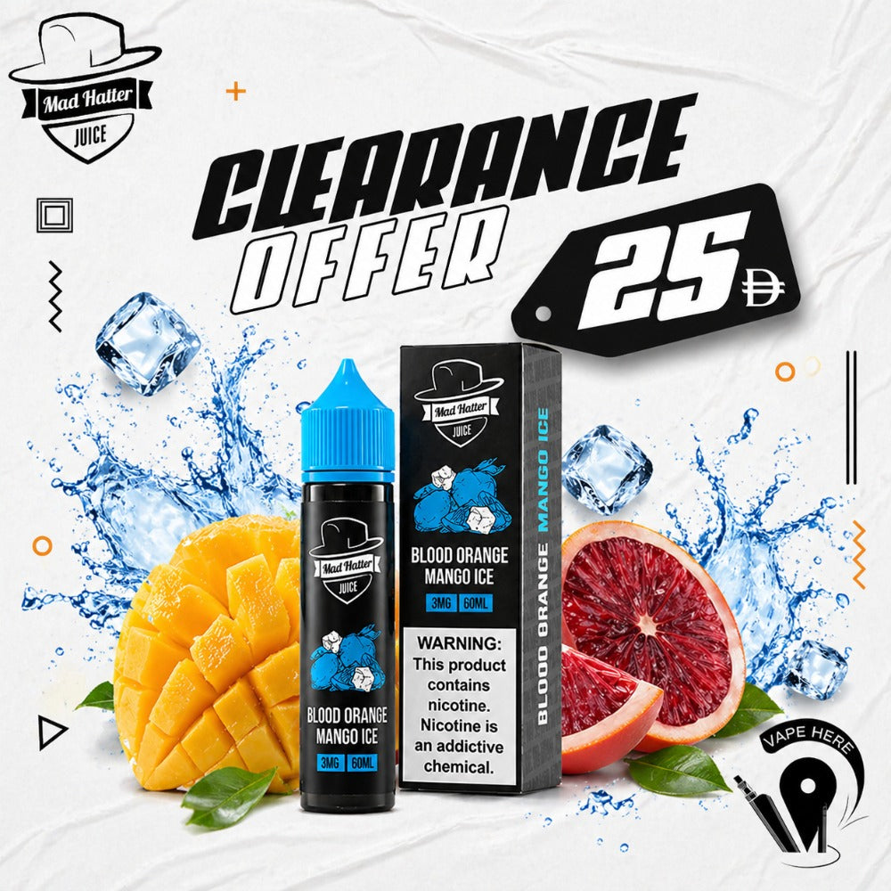 BLOOD ORANGE MANGO ICE - E-LIQUIDS 60ML / MAD HATTER Ajman, UAE