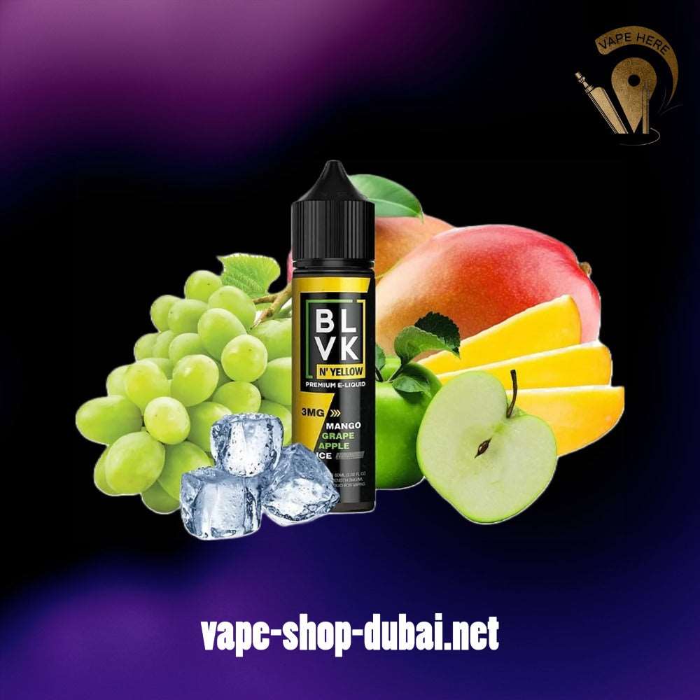 BLVK MANGO GRAPE APPLE ICE E-Liquids 60ml - BLVK YELLOW SERIES - Vape Here Store