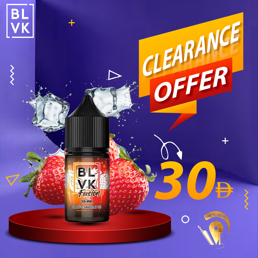 BLVK CITRUS STRAWBERRY ICE SaltNic 30ml - BLVK FUSION SERIES UAE SHARJAH