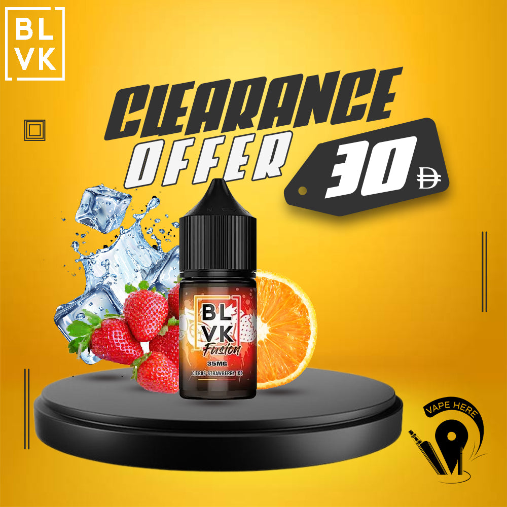 BLVK CITRUS STRAWBERRY ICE SaltNic 30ml - BLVK FUSION SERIES UAE DUBAI
