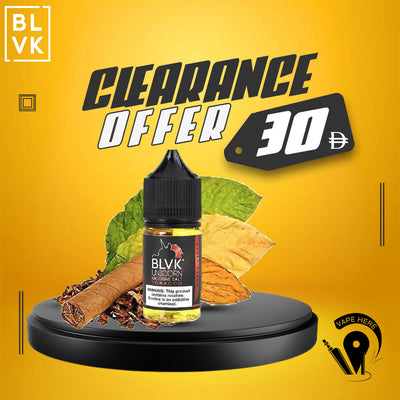 BLVK CUBAN CIGAR SaltNic 30ml - BLVK UNICORN SERIES UAE AJMAN