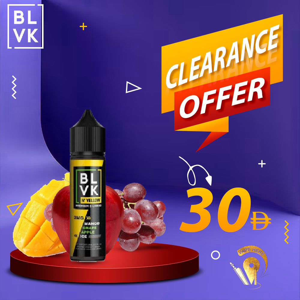 BLVK MANGO GRAPE APPLE ICE E-Liquids 60ml - BLVK YELLOW SERIES UAE DUBAI