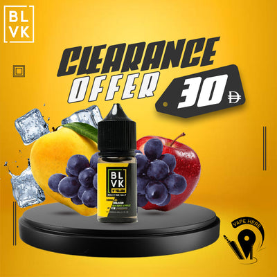 BLVK MANGO GRAPE APPLE ICE SaltNic 30ml - BLVK YELLOW SERIES UAE AJMAN