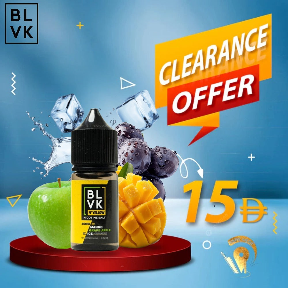 BLVK MANGO GRAPE APPLE ICE SaltNic 30ml - BLVK YELLOW SERIES Abu Dhabi, UAE