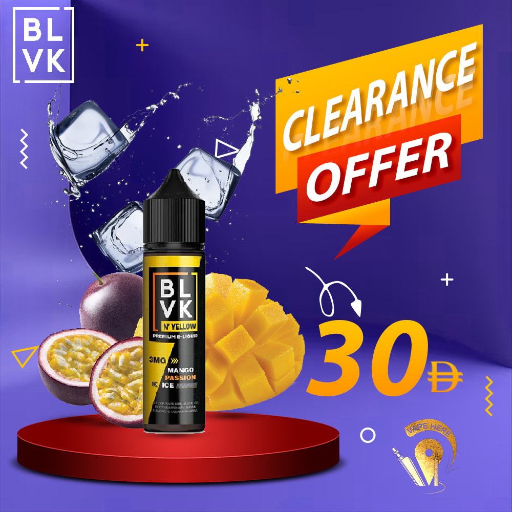 BLVK MANGO PASSION ICE E-Liquids 60ml - BLVK YELLOW SERIES UAE DUBAI