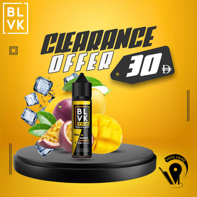 BLVK MANGO PASSION ICE E-Liquids 60ml - BLVK YELLOW SERIES UAE SHARJAH